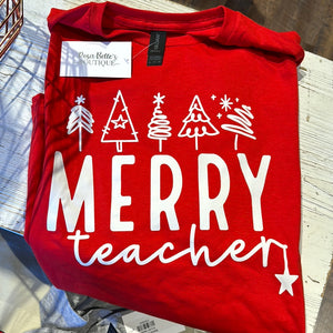 Merry Teacher Tee