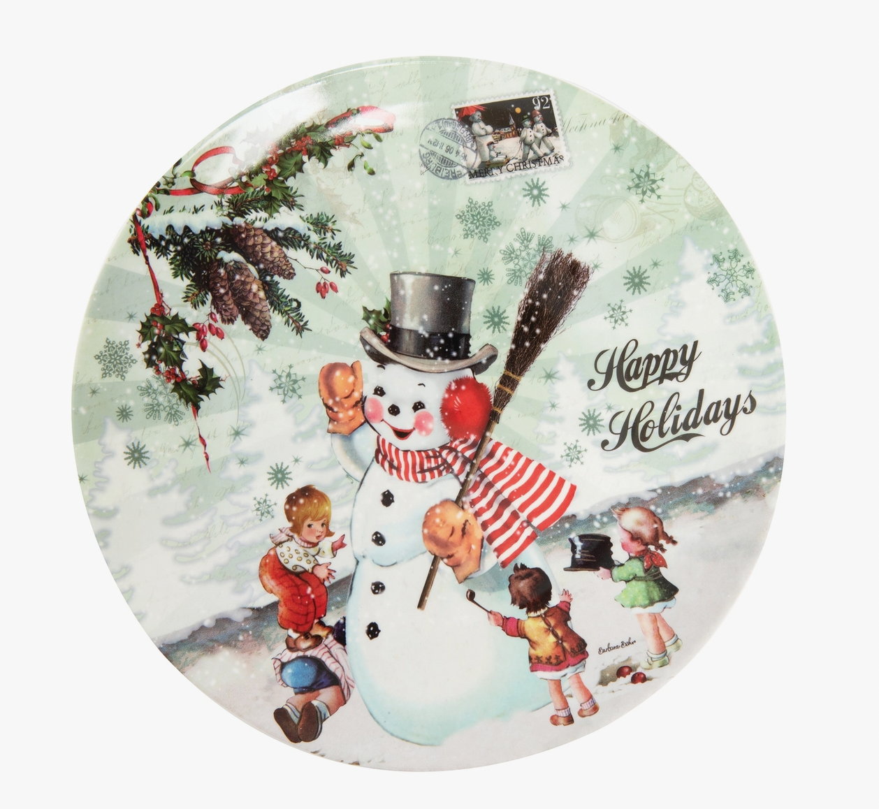 Vintage Snowman Platter- H