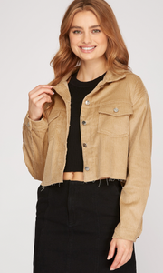 Crop Corduroy Jacket