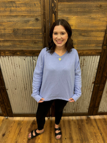 Kristy Oversized Periwinkle Sweatshirt