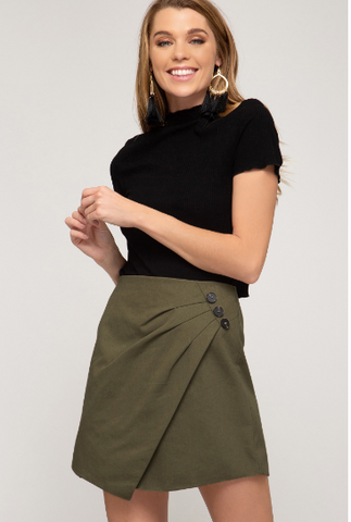 Wrap Mini Skirt